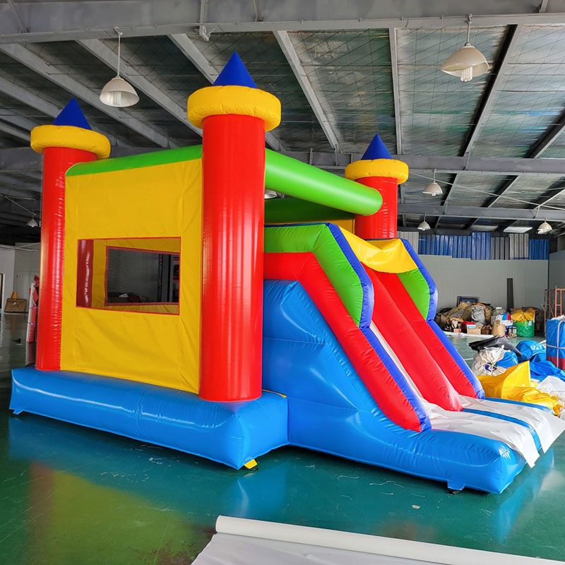 Kids Outdoor House With Slide - 슬라이드가 있는 에어바운스, 어린이 야외 파티