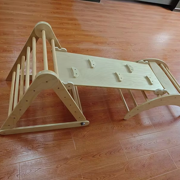 Kids Outdoor Climbing Frame - 인기 급상승 3-in-1 몬테소리 원목 정원