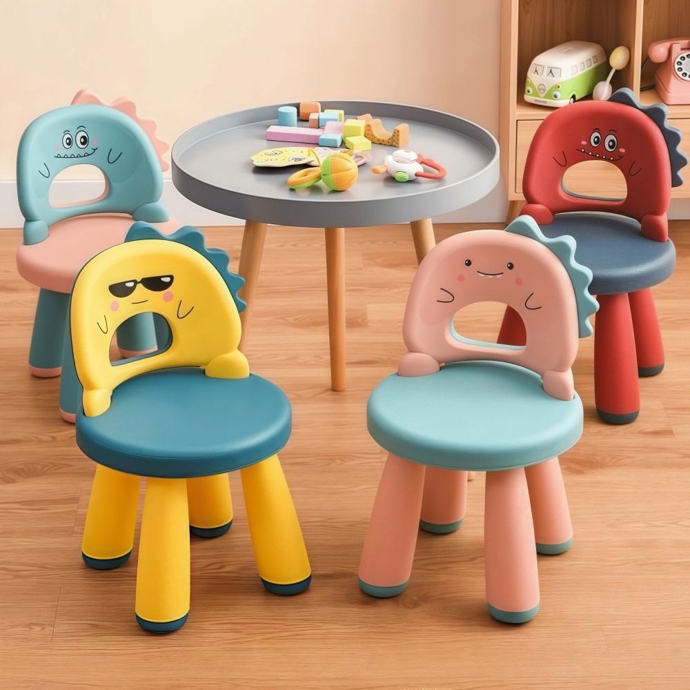 Kids Outdoor Learning Activities - 내구성이 뛰어난 만화 어린이 의자 등받이가