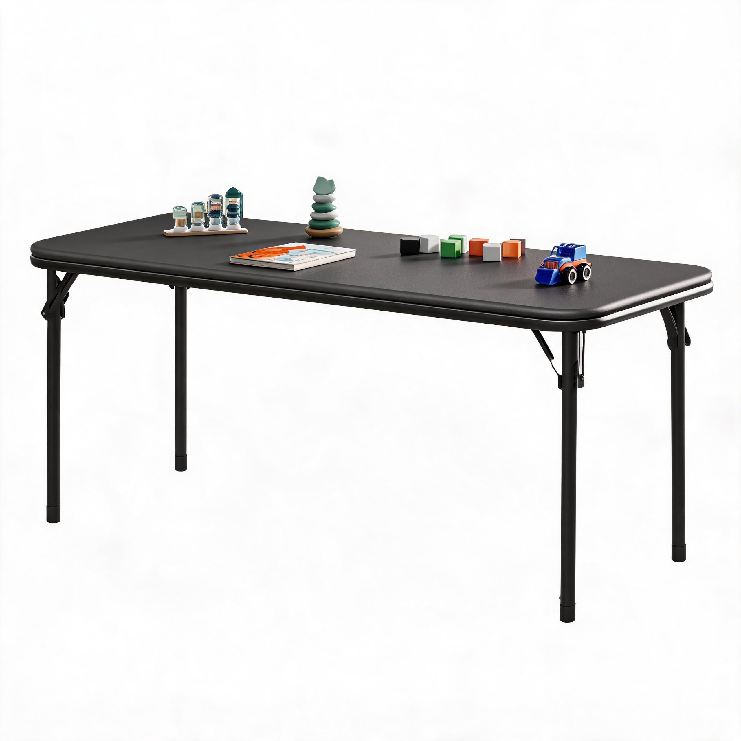 Kids Outdoor Folding Table - 47인치 직사각형 접이식 테이블, 실내/실외용 휴대용