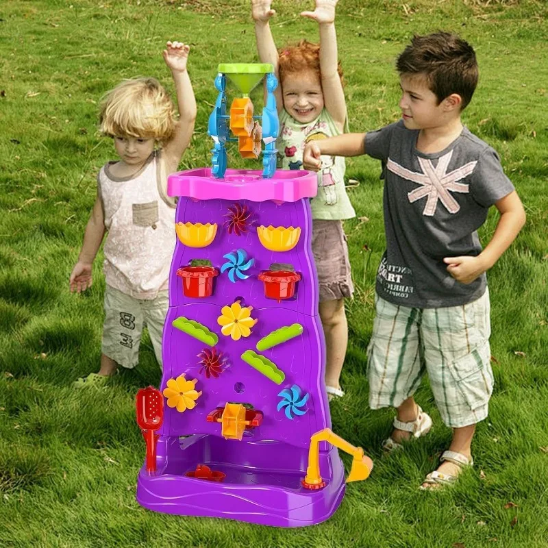 Kids Outdoor Learning Activities - 어린이용 워터 테이블 양면 폭포 모래