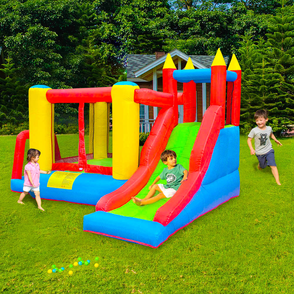 Kids Outdoor House With Slide - 어린이용 실내외 겸용 안전하고 튼튼한 옥스포드