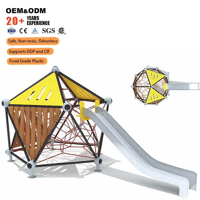 Kids Outdoor Climbing Dome - 야외 지오데식 돔 어린이용 등반 슬라이드