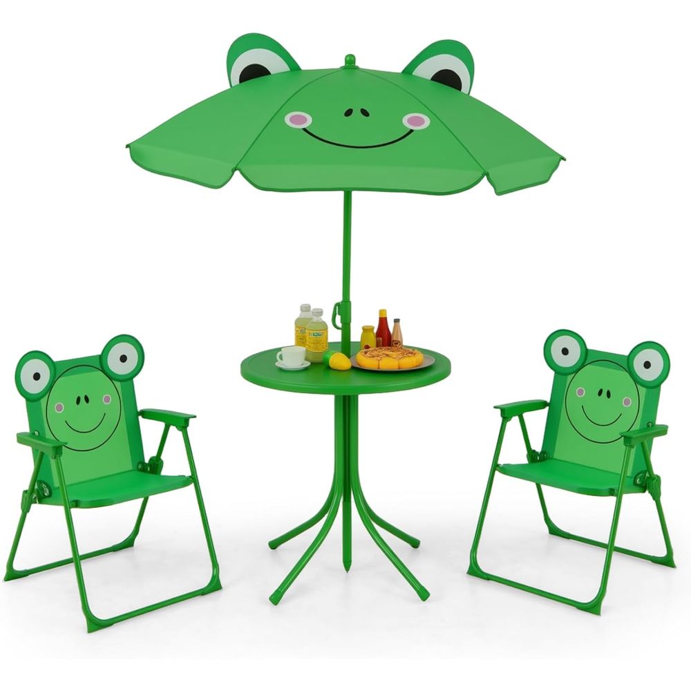 Kids Outdoor Folding Table - 녹색 높이 조절 가능한 어린이 피크닉