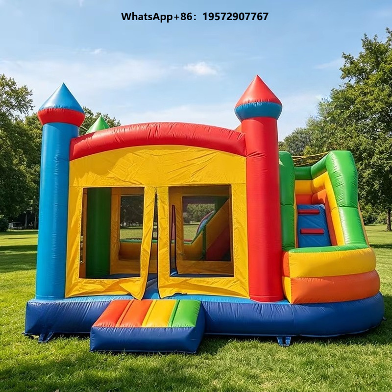 Kids Outdoor House With Slide - 야외용 어린이 에어바운스, 풍선 점핑 바운시