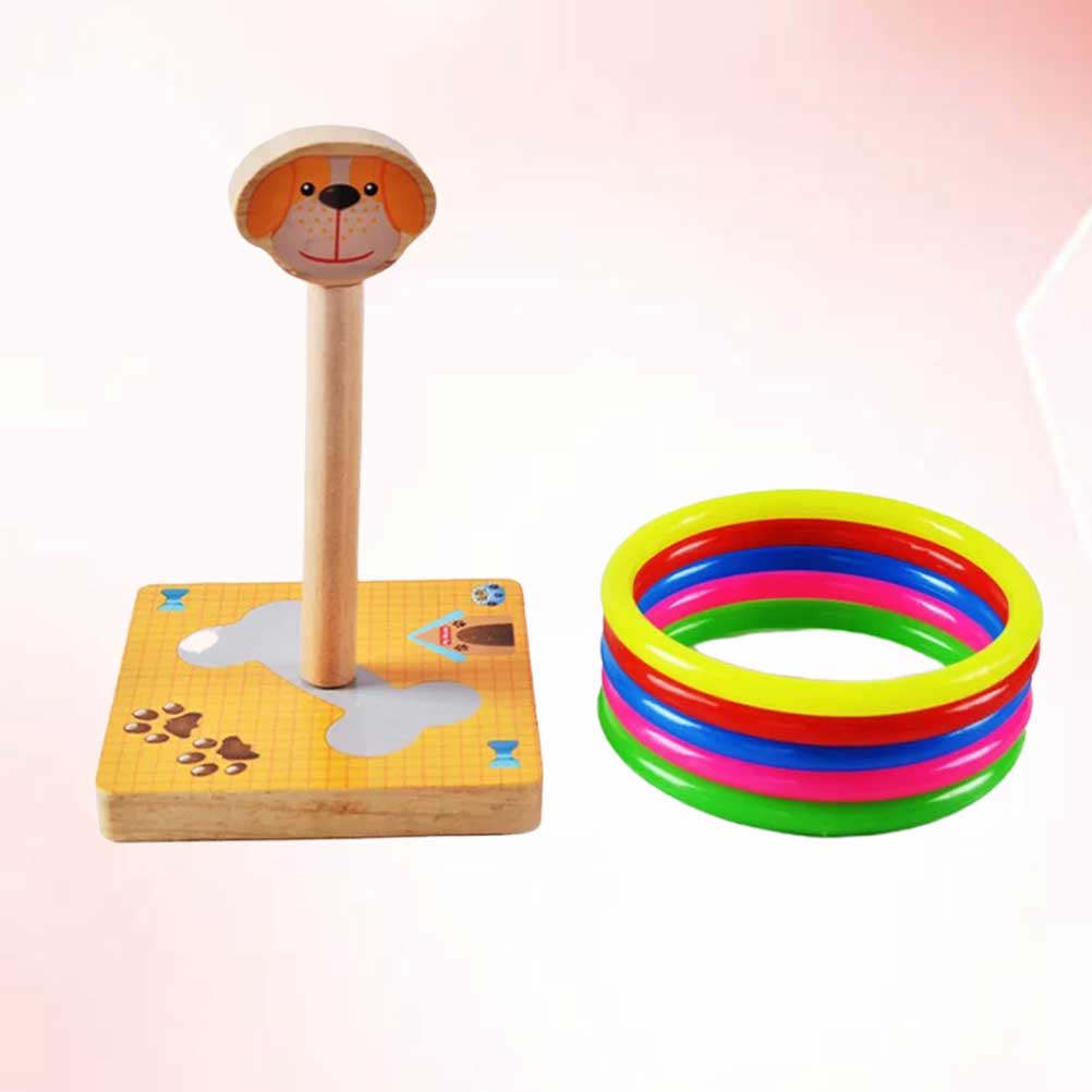Kids Outdoor Learning Activities - 1세트 나무 링 던지기 게임 세트