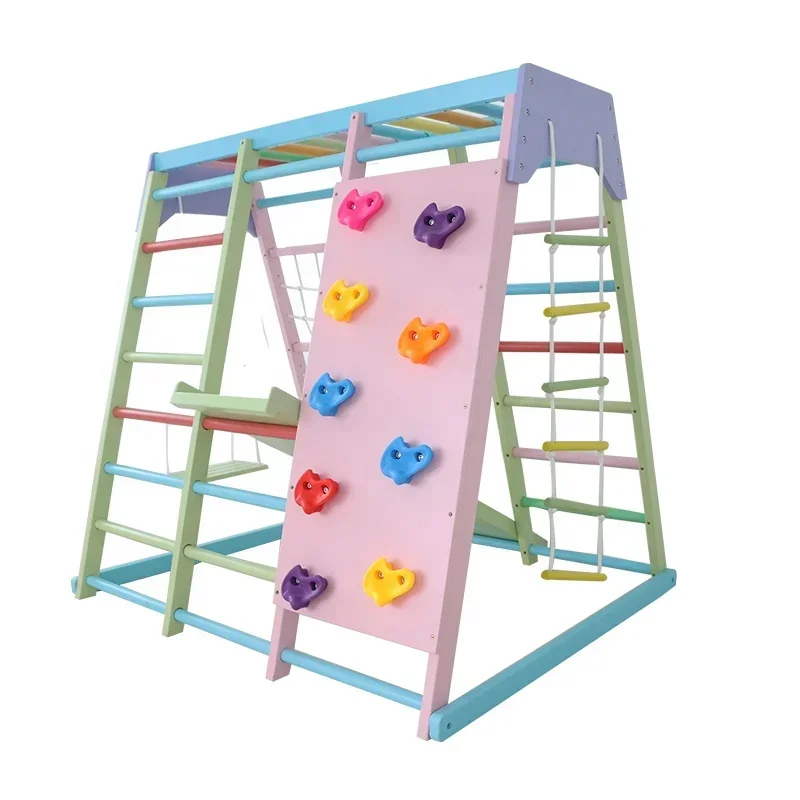 Kids Outdoor Climbing Frame - 어린이용 실내 나무 클라이밍 프레임 세트,