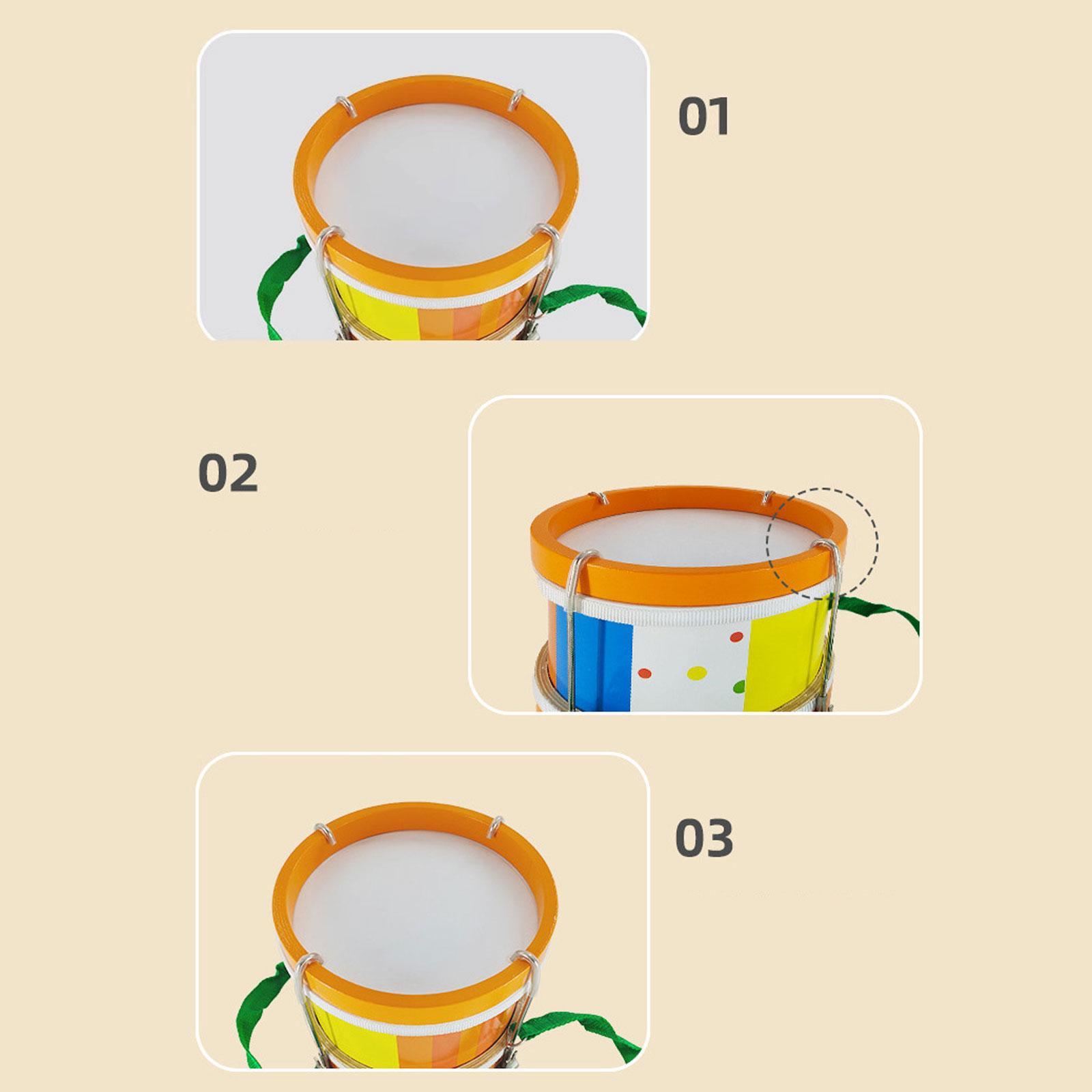 Kids Outdoor Learning Activities - 핸드 드럼 학습 장난감 7.87인치 스트랩