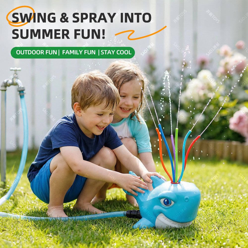 만화 상어 스프링클러 야외 뒷마당 정원 물놀이 어린이  - Kids Outdoor Yard Tools 리뷰 및 가격