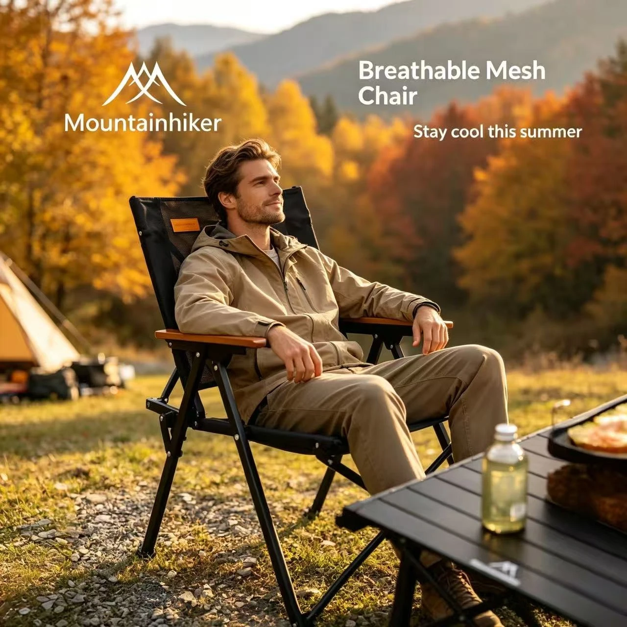 등산객용 통기성 메쉬 캠핑 의자 나무 팔걸이 휴대용 접 - Kids Outdoor Wooden Table 리뷰 및 가격