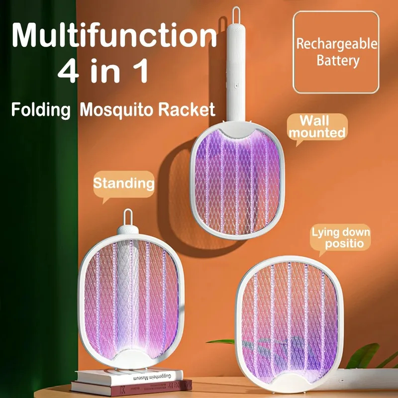 USB 충전식 접이식 전기 모기채 3000V UV 라이 - Bug Catching Kit 리뷰 및 가격