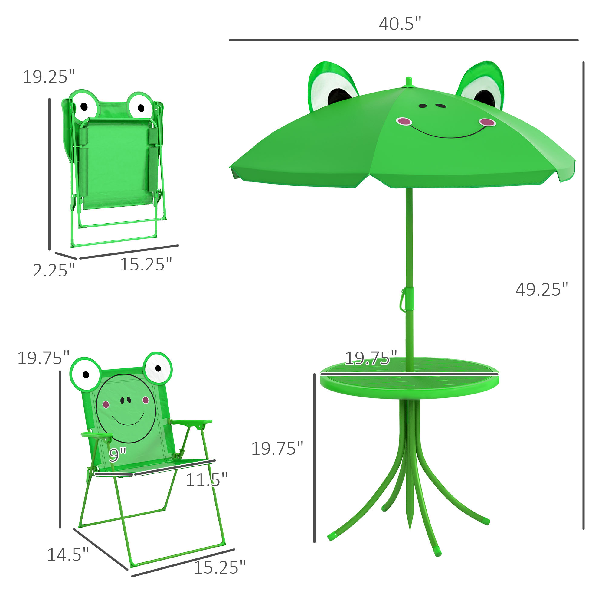 어린이용 테이블 및 의자 세트, 야외 접이식 정원 가구 - Kids Outdoor Folding Table 리뷰 및 가격
