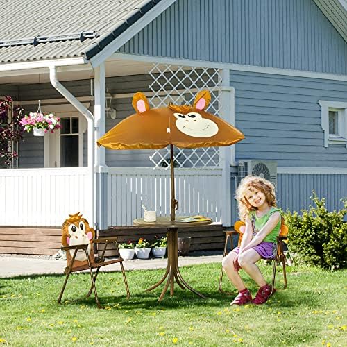 어린이용 테이블 및 의자 세트 피크닉 테이블 우산 브라 - Kids Outdoor Folding Table 리뷰 및 가격