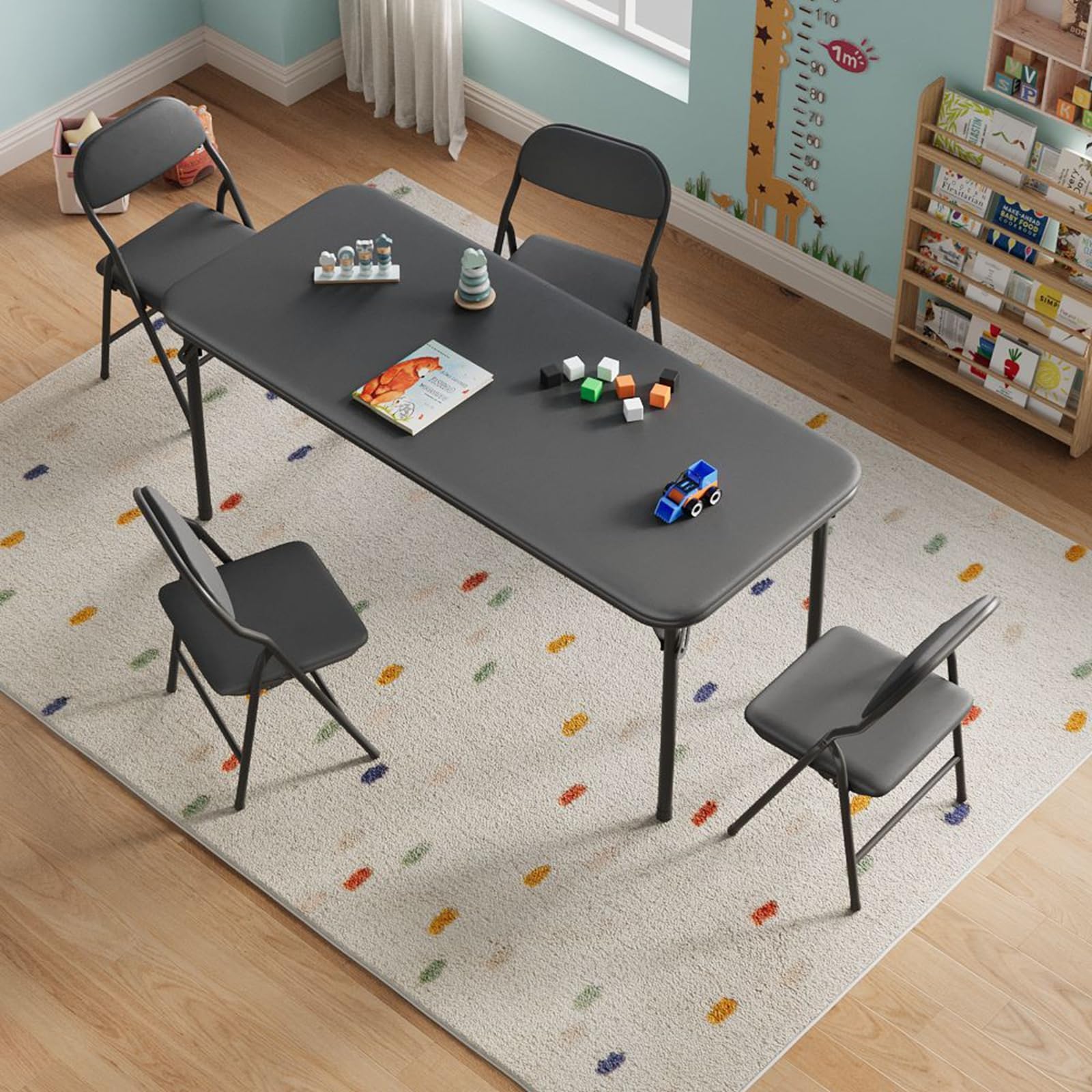 47인치 직사각형 접이식 테이블, 실내/실외용 휴대용  - Kids Outdoor Folding Table 리뷰 및 가격