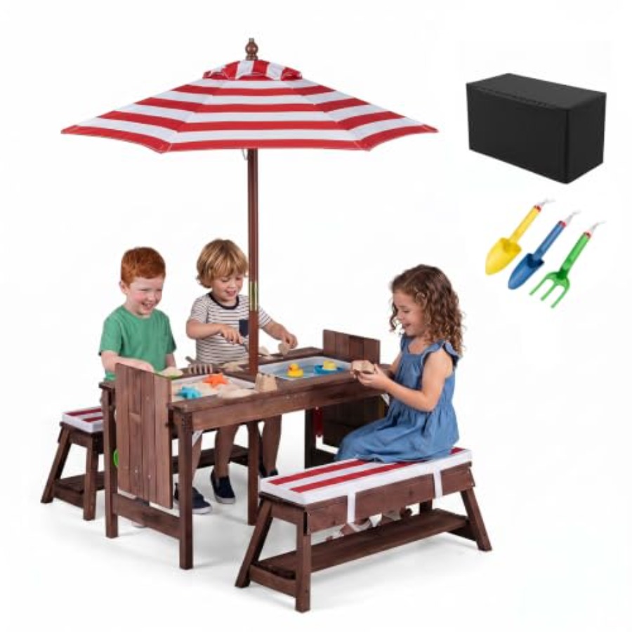 야외용 어린이 피크닉 테이블, 파티오/마당용, 나무로  - Kids Outdoor Wooden Table 리뷰 및 가격