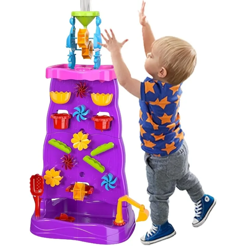 어린이용 워터 테이블 양면 폭포 모래 놀이 세트 야외  - Kids Outdoor Learning Activities 리뷰 및 가격