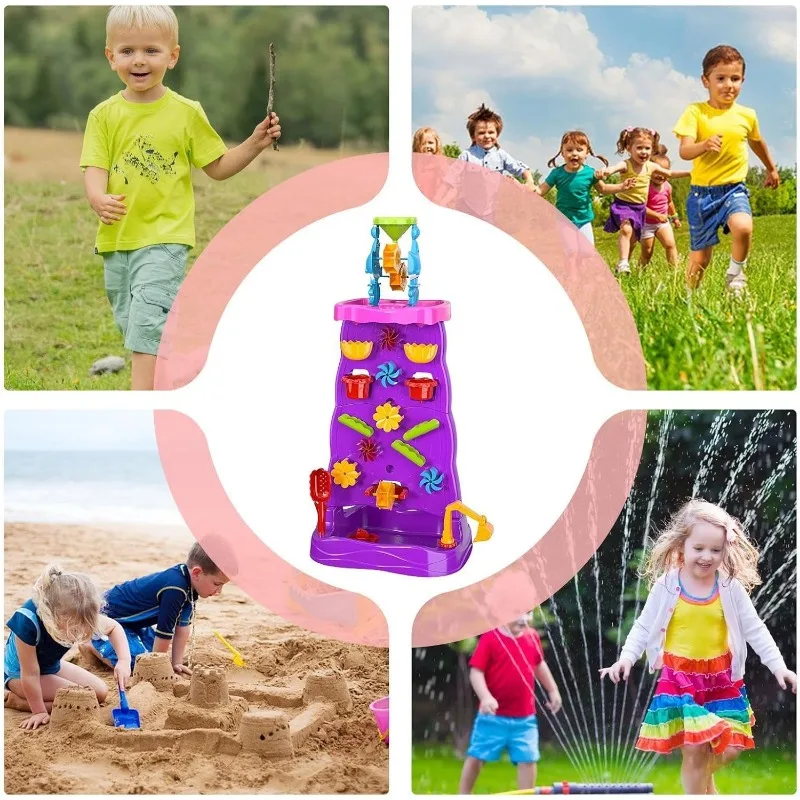어린이용 워터 테이블 양면 폭포 모래 놀이 세트 야외  - Kids Outdoor Learning Activities 리뷰 및 가격