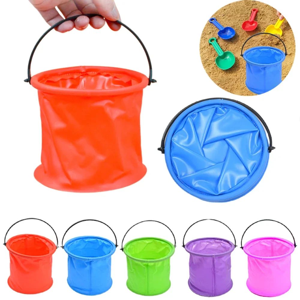 접이식 해변 모래 양동이 휴대용 접이식 손잡이 양동이  - Kids Outdoor Fun 리뷰 및 가격