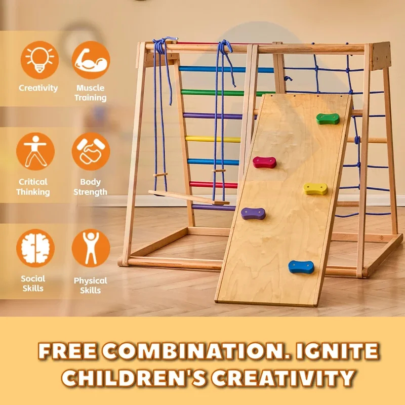 실내용 나무 클라이밍 프레임 놀이터 어린이 활동용 클라 - Kids Outdoor Climbing Frame 리뷰 및 가격