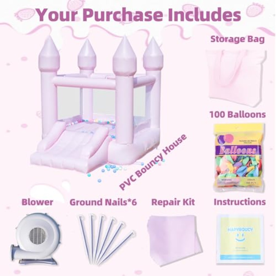 3-6세 어린이용 PVC 에어바운스 하우스 (송풍기 슬 - Kids Outdoor House With Slide 리뷰 및 가격